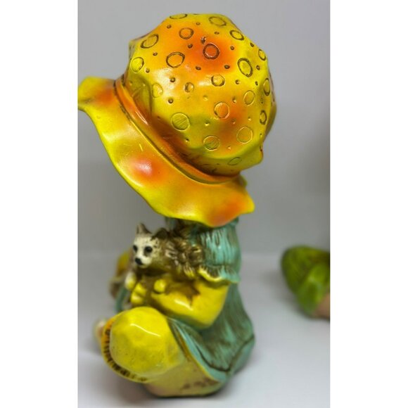 VTG 1974 Universal Statuary Co Andy & Alice | Boy Puppy & Girl Kitten Statue Set - Picture 9 of 10